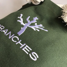 画像をギャラリービューアに読み込む, ✨NEW!!　BRANCHES オリジナル　トートバッグ　＊珊瑚刺繍入り＊エバーグリーン～白刺繍
