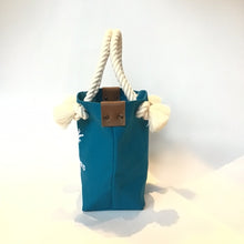 画像をギャラリービューアに読み込む, BRANCHES オリジナル　トートバッグS　＊珊瑚刺繍入り＊ダークブルー(白刺繍、白紐)
