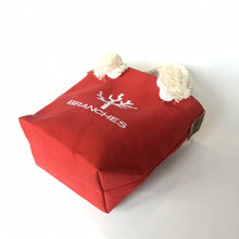 画像をギャラリービューアに読み込む, BRANCHES オリジナル　トートバッグS　＊珊瑚刺繍入り＊スカーレット（白刺繍、白紐）
