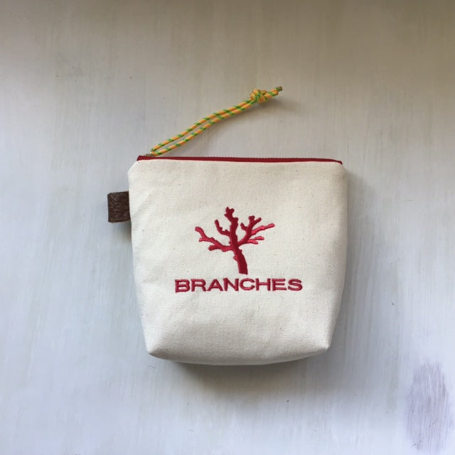 NEW✨　ポーチ　Sサイズ(キナリ)　＊珊瑚ロゴ刺繍＊