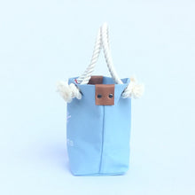 画像をギャラリービューアに読み込む, BRANCHES オリジナル　トートバック　＊珊瑚刺繍入り＊アクアブルー～白刺繍
