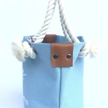 画像をギャラリービューアに読み込む, BRANCHES オリジナル　トートバック　＊珊瑚刺繍入り＊アクアブルー～白刺繍
