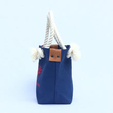 画像をギャラリービューアに読み込む, BRANCHES オリジナル　トートバッグ　＊珊瑚刺繍入り＊フラワーブルー～赤刺繡
